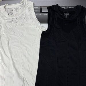 Athleta Black and White Tank Tops